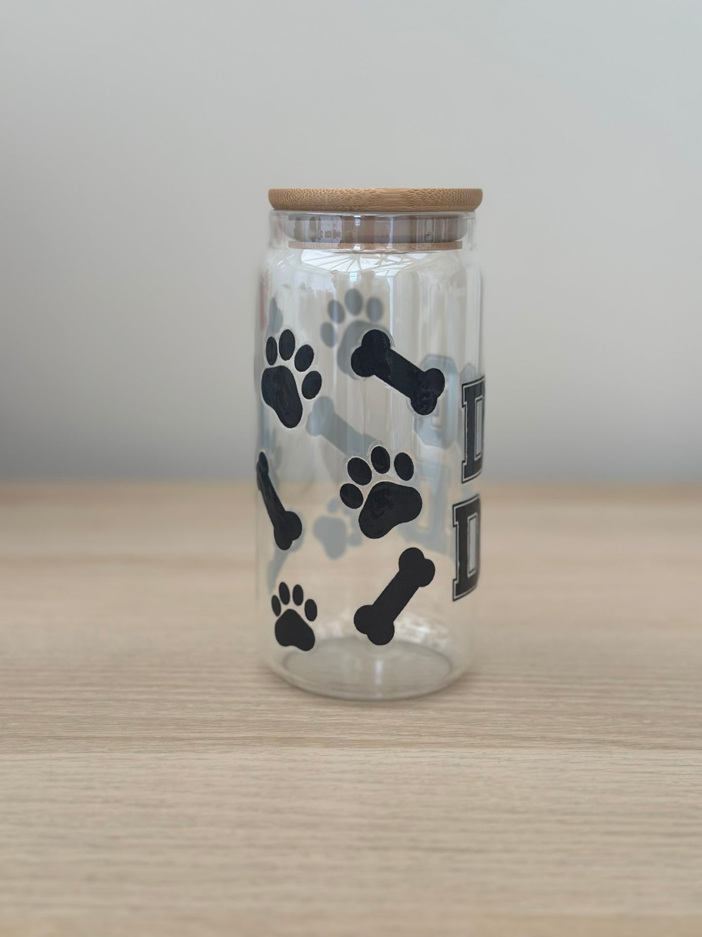 Dog Dad Libby Can Glass