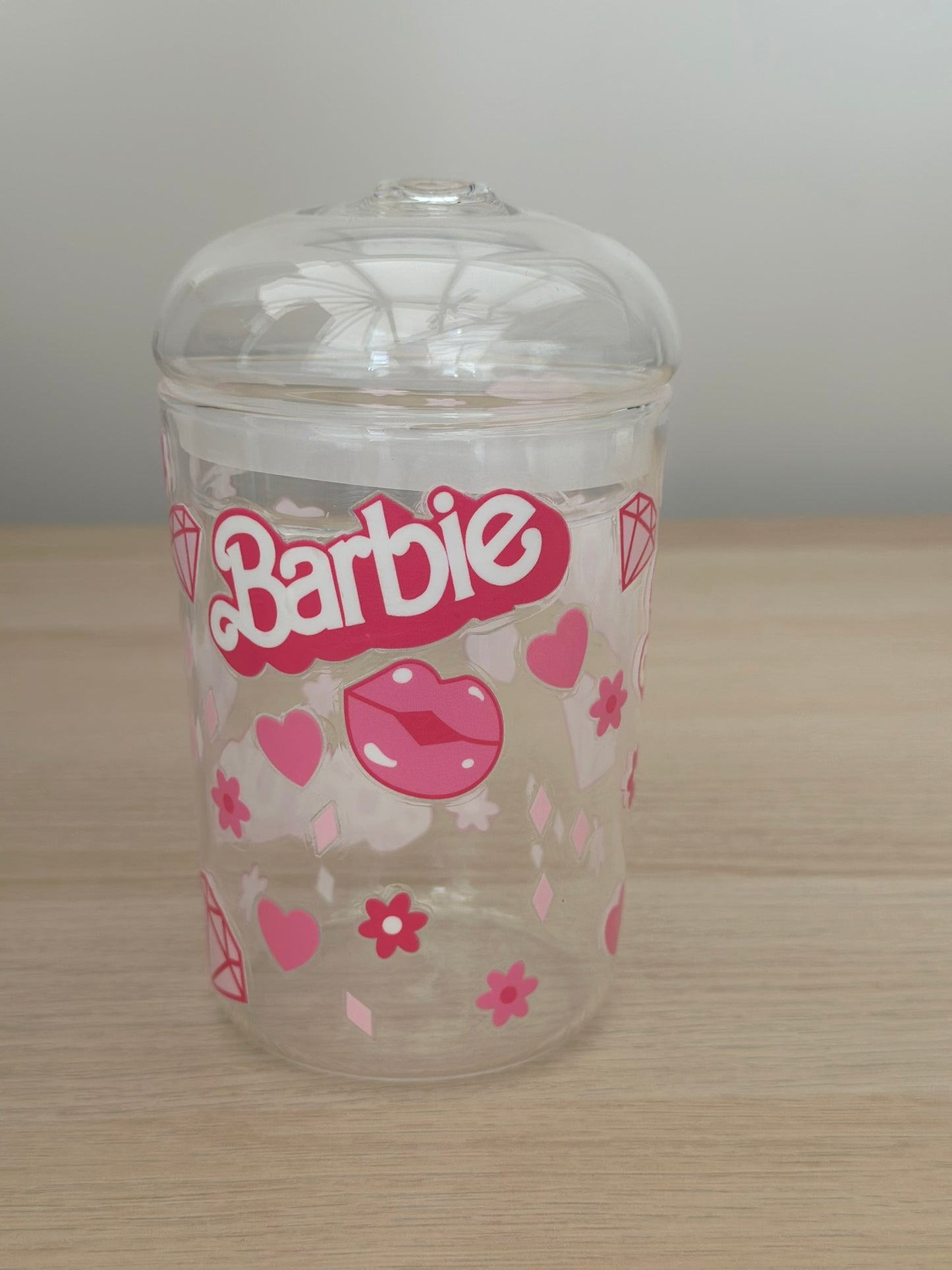 Pink Glass Dome Cup