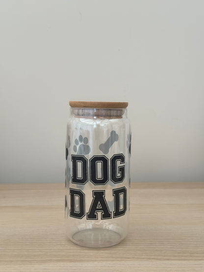 Dog Dad Libby Can Glass