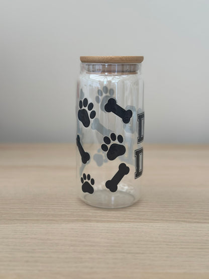 Dog Dad Libby Can Glass