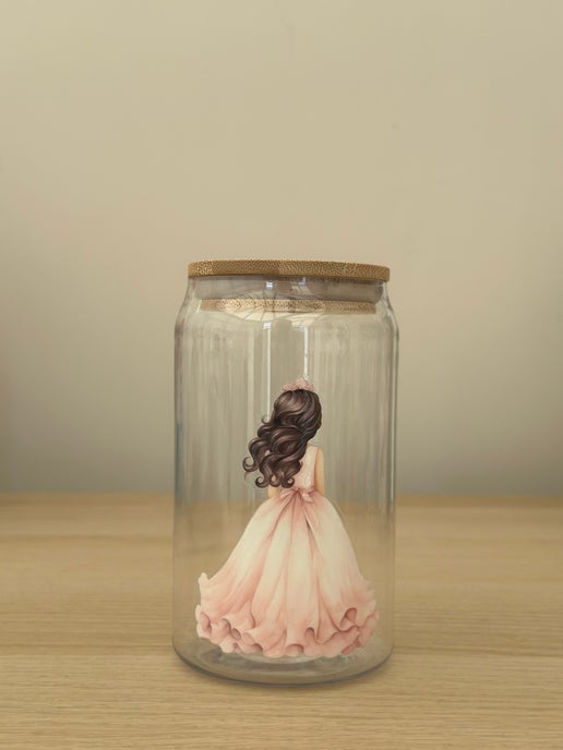 "Princess Dreams" 16oz Reusable Libby Can with Bamboo Lid