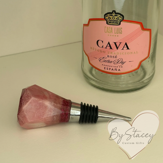Pink & Purple Resin Wine Stopper