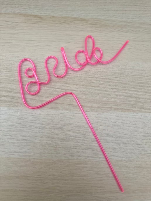Pink Bride Straw